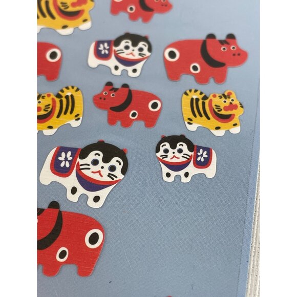 Mind Wave Stickers Classic Japanese Icon Paper Sticker Sheet Dog Cat Tiger - Picture 3 of 3